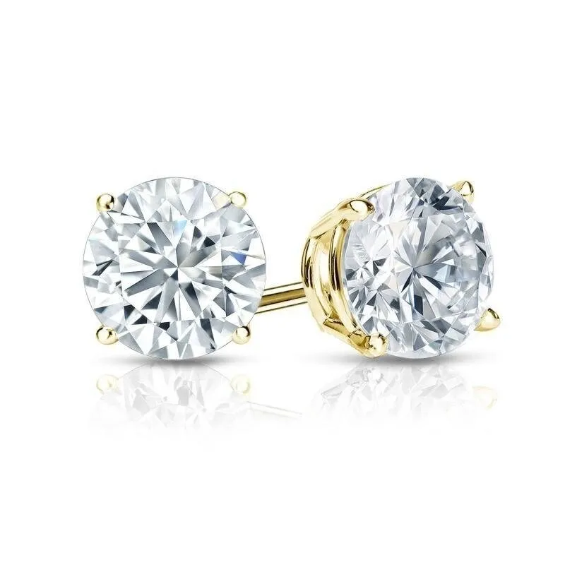 18kt Gold Round 1 1/2ct TDW Certified Diamond Stud Earrings by Auriya sold by Zulily product image thumbnail 4