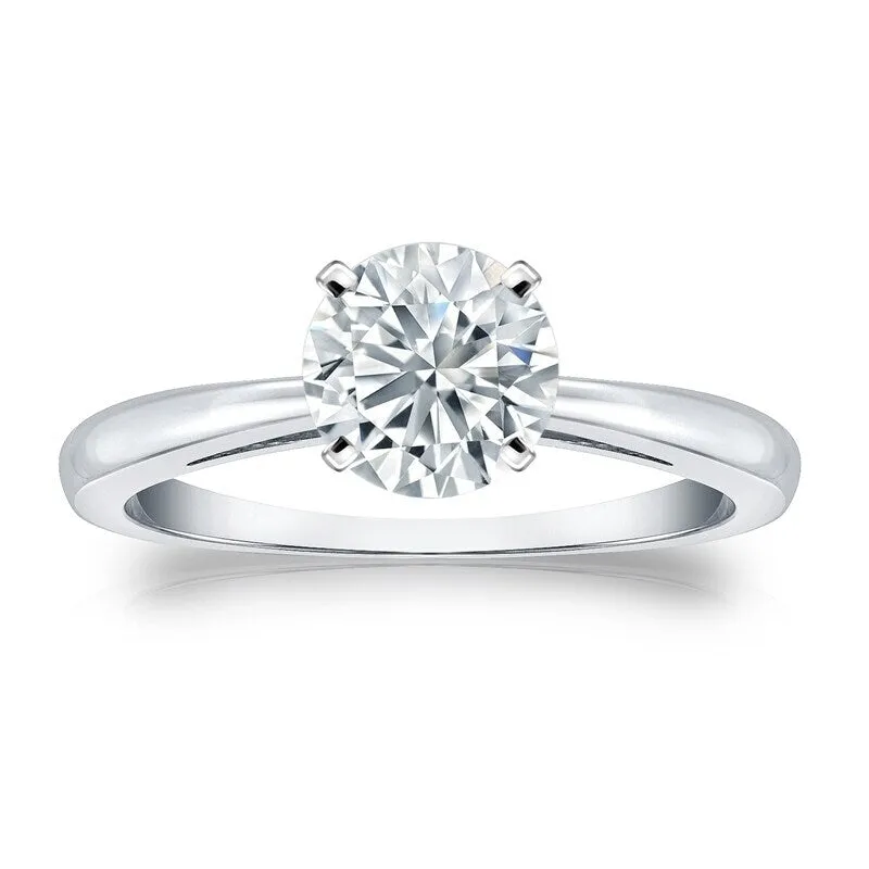 Auriya Platinum GIA Certified 1.75 carat TW Round Solitaire Diamond Engagement Ring sold by Zulily product image thumbnail 5