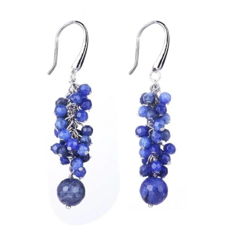Sterling Silver 6.35ct Sodalite Dangle Earring sold by Zulily