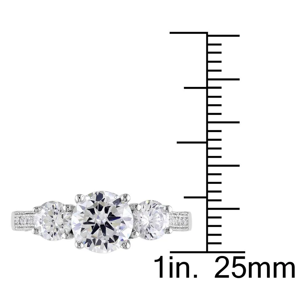 Miadora Sterling Silver Round-cut Cubic Zirconia Engagement Ring sold by Zulily product image thumbnail 3