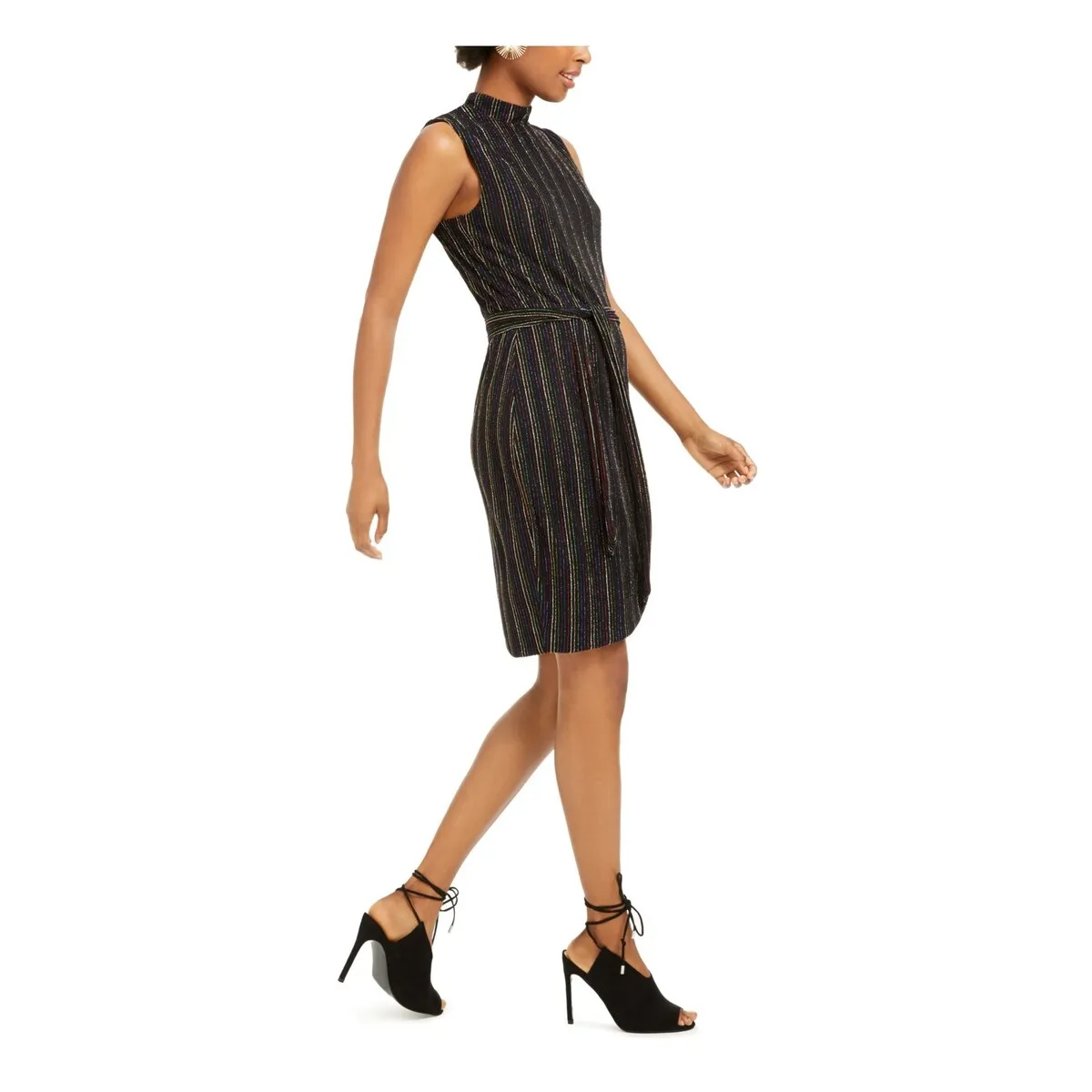 City Studios Women's Metallic Piping Sheath Dress Black Size XX-Small sold by Zulily product image thumbnail 3