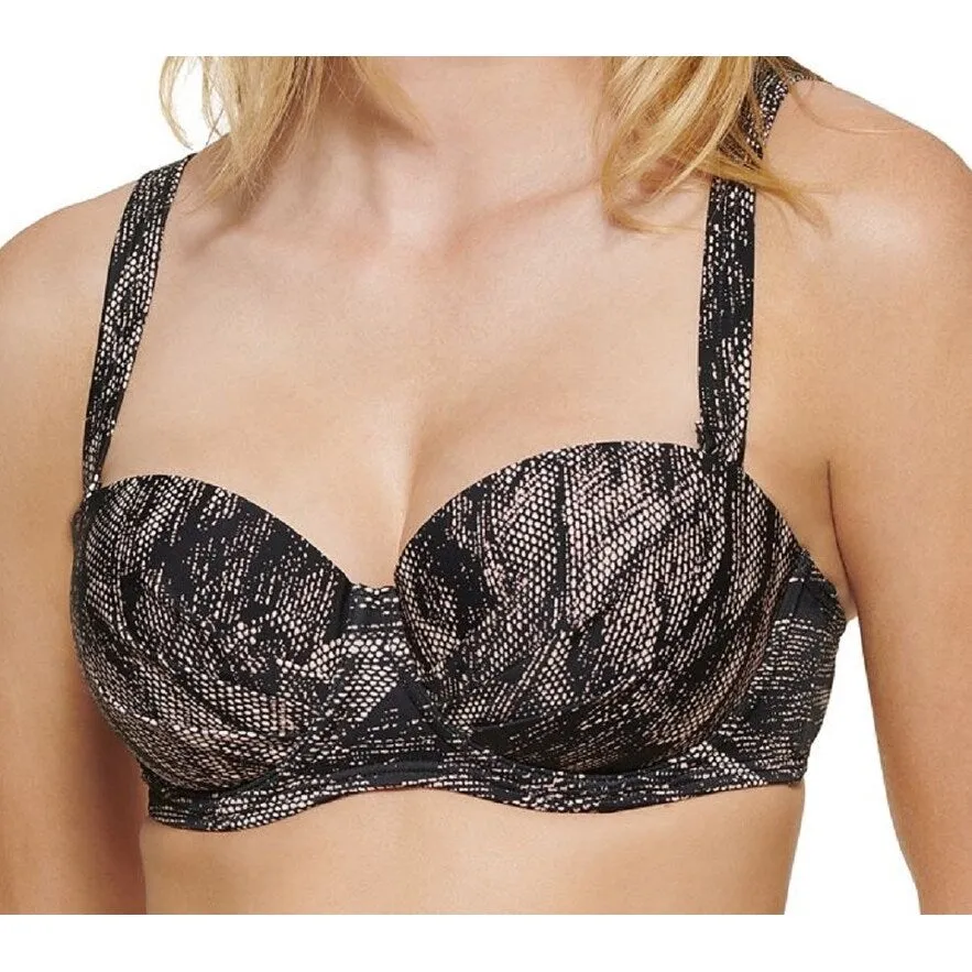 Calvin Klein Women's Printed Underwire Balconette Bikini Top Swimsuit Gray sold by Zulily product image thumbnail 2