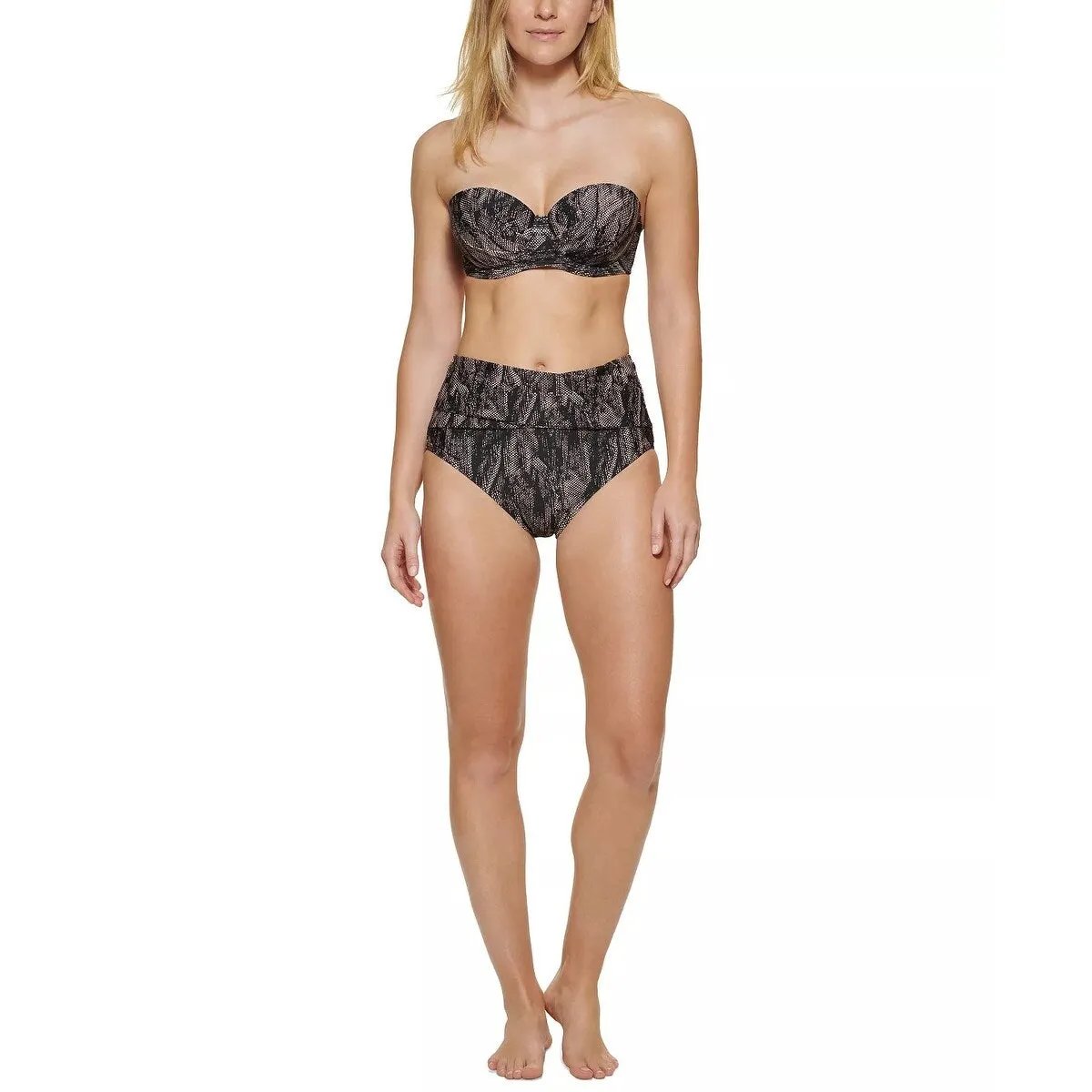 Calvin Klein Women's Printed Underwire Balconette Bikini Top Swimsuit Gray sold by Zulily product image thumbnail 4