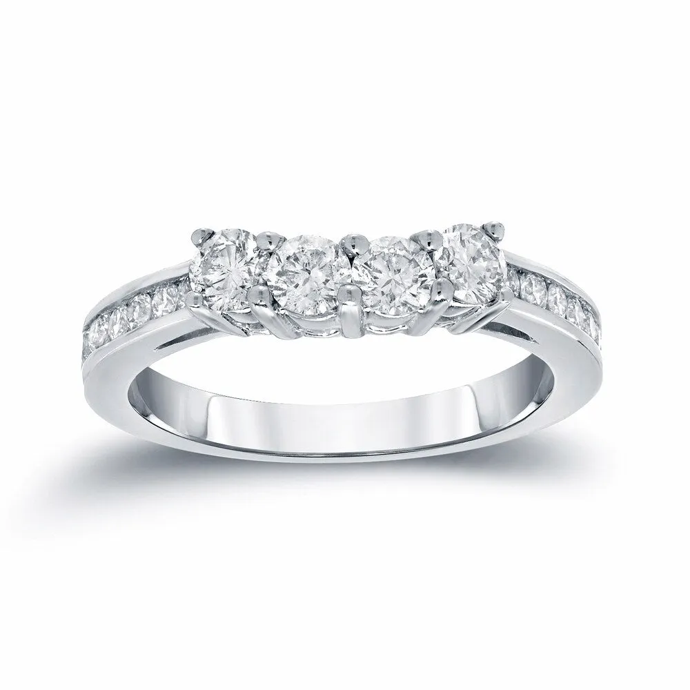 Auriya Round Diamond Wedding Band 7/8ct TDW 14k White Gold sold by Zulily