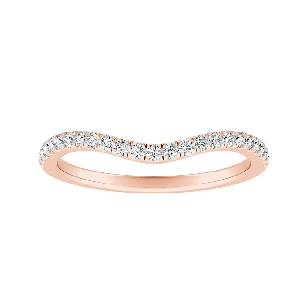 Auriya 1/5ctw Contoured Diamond Wedding Band 14k Gold sold by Zulily product image thumbnail 3
