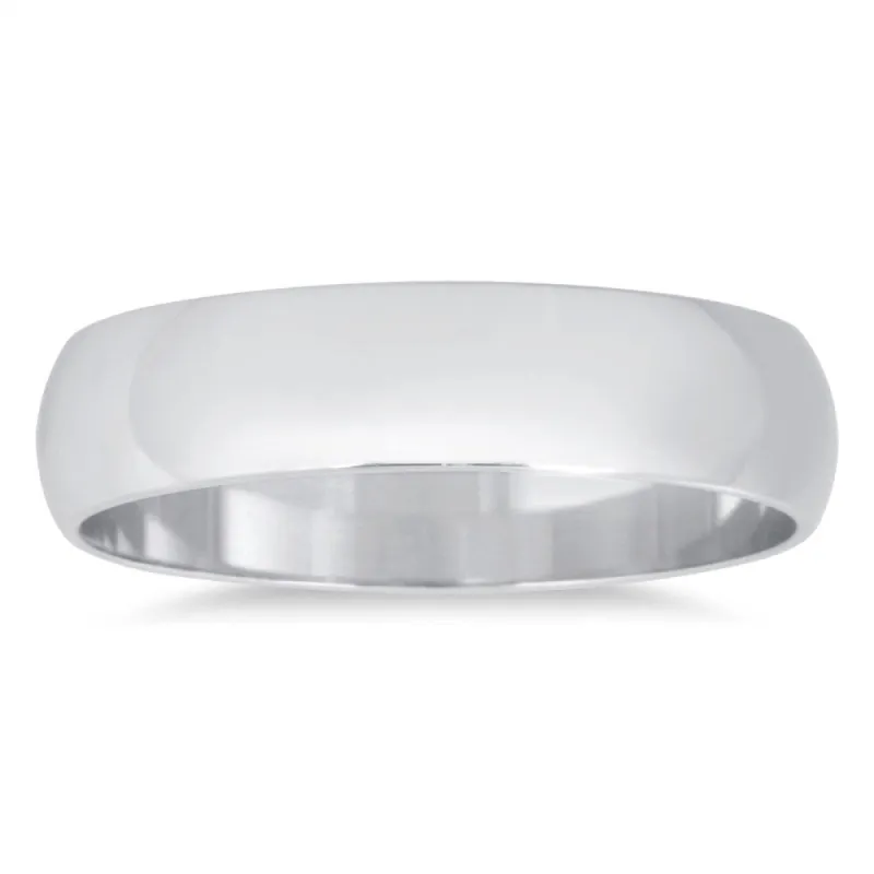 Marquee Jewels 14k White Gold 4mm Domed Wedding Band sold by Zulily