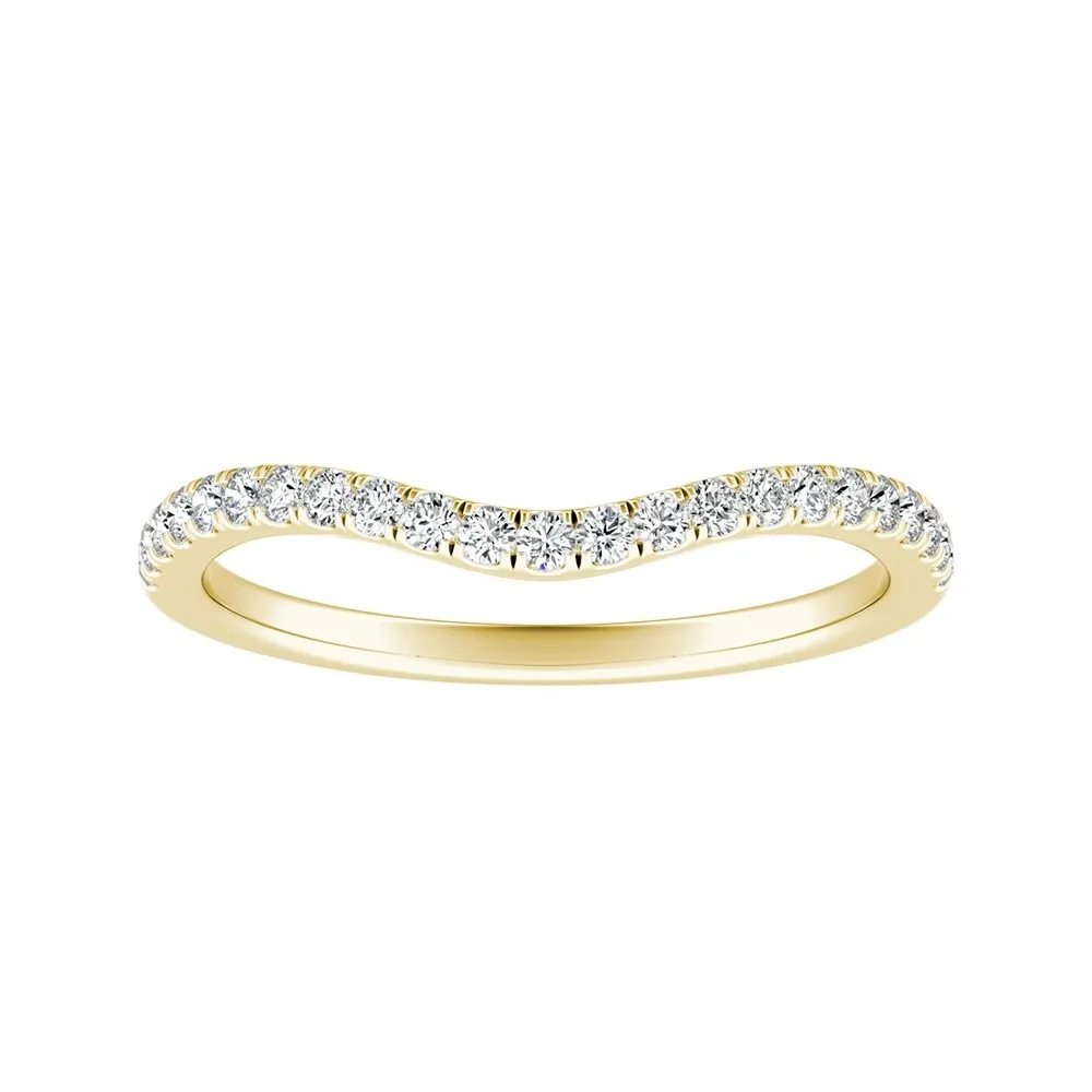 Auriya 1/5ctw Contoured Diamond Wedding Band 14k Gold sold by Zulily product image thumbnail 2