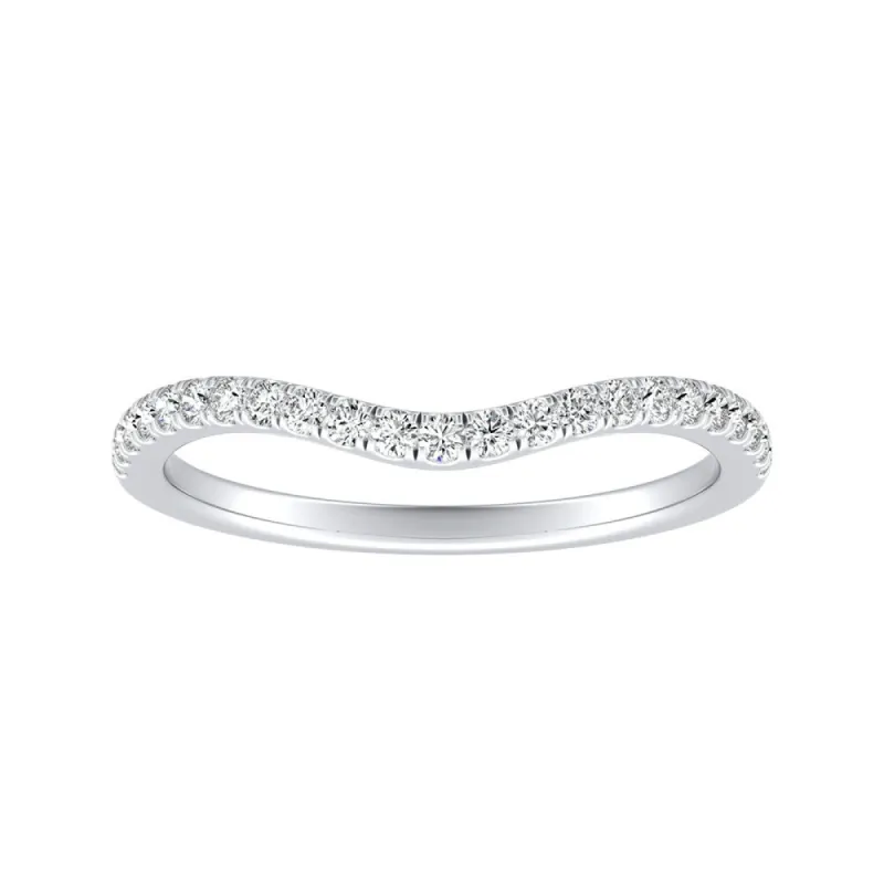 Auriya 1/5ctw Contoured Diamond Wedding Band 14k Gold sold by Zulily