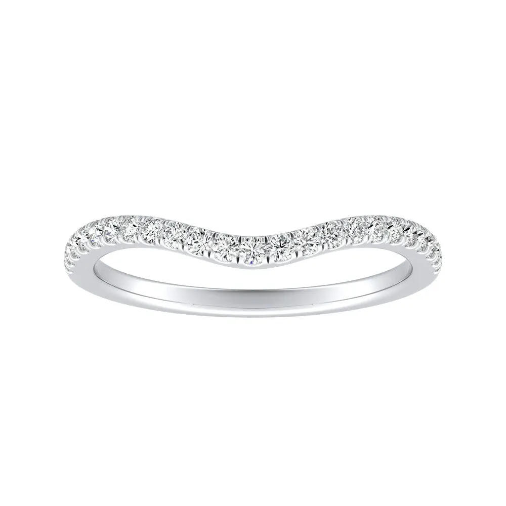 Auriya 1/5ctw Contoured Diamond Wedding Band 14k Gold sold by Zulily