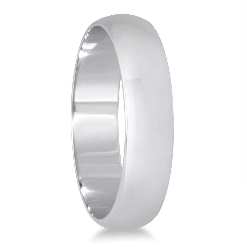 Marquee Jewels 14k White Gold 4mm Domed Wedding Band sold by Zulily product image thumbnail 2