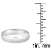 Marquee Jewels 14k White Gold 4mm Domed Wedding Band sold by Zulily