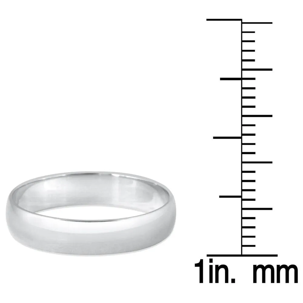 Marquee Jewels 14k White Gold 4mm Domed Wedding Band sold by Zulily product image thumbnail 3