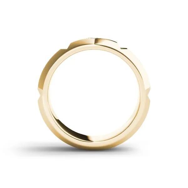 De Couer 14k Yellow Gold 1/4ct TDW Diamond Men's Wedding Band sold by Zulily product image thumbnail 3