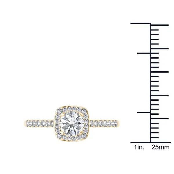 De Couer 14k Yellow Gold 1ct TDW Diamond SIngle Halo Engagement Ring sold by Zulily product image thumbnail 4
