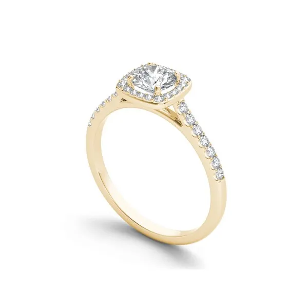 De Couer 14k Yellow Gold 1ct TDW Diamond SIngle Halo Engagement Ring sold by Zulily product image thumbnail 2