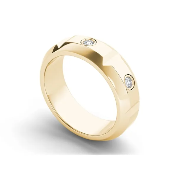 De Couer 14k Yellow Gold 1/4ct TDW Diamond Men's Wedding Band sold by Zulily product image thumbnail 2