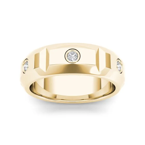 De Couer 14k Yellow Gold 1/4ct TDW Diamond Men's Wedding Band sold by Zulily