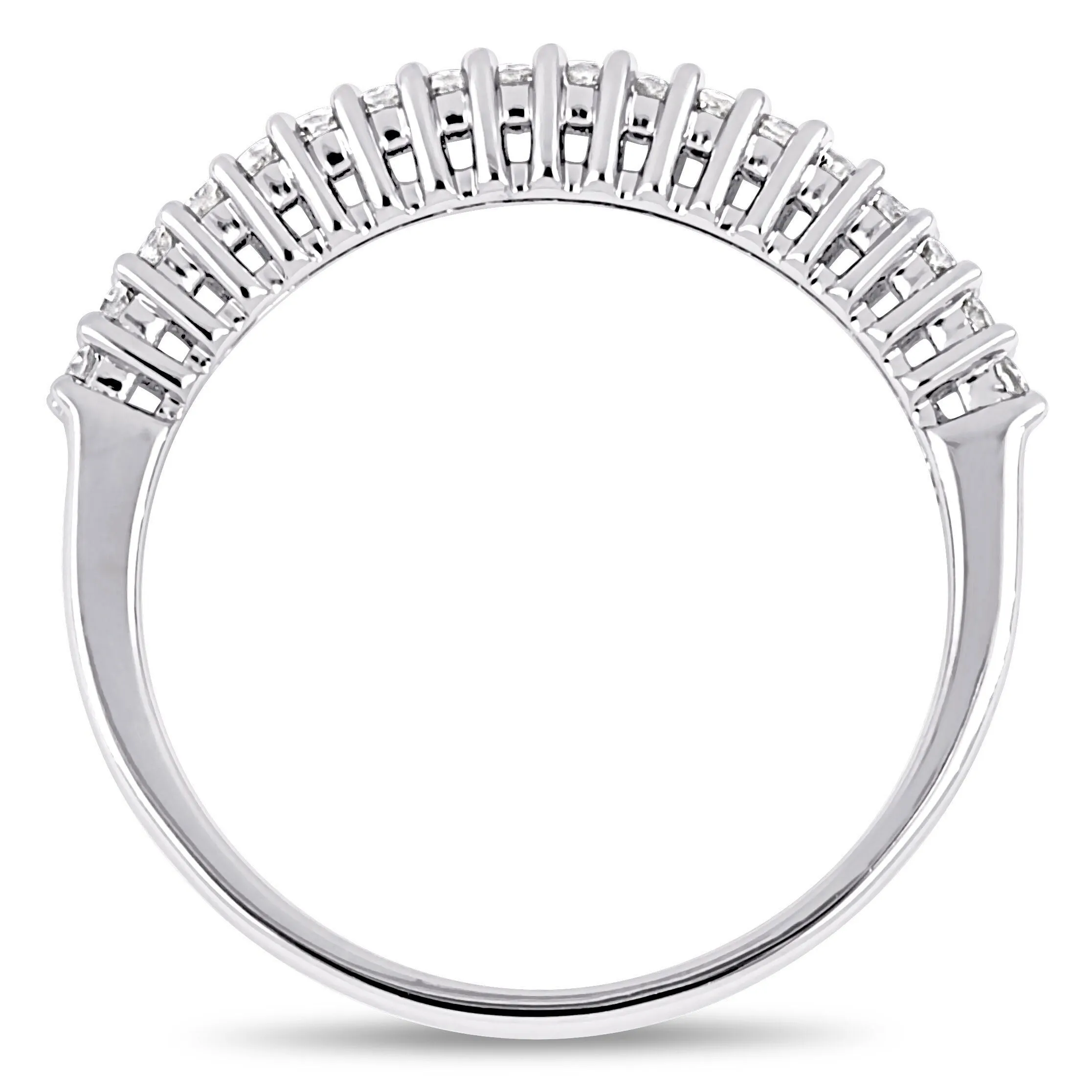 Miadora Sterling Silver 1/ 5ct TDW Diamond Thin Stackable Wedding Band (H-I, I2-I3) sold by Zulily product image thumbnail 3