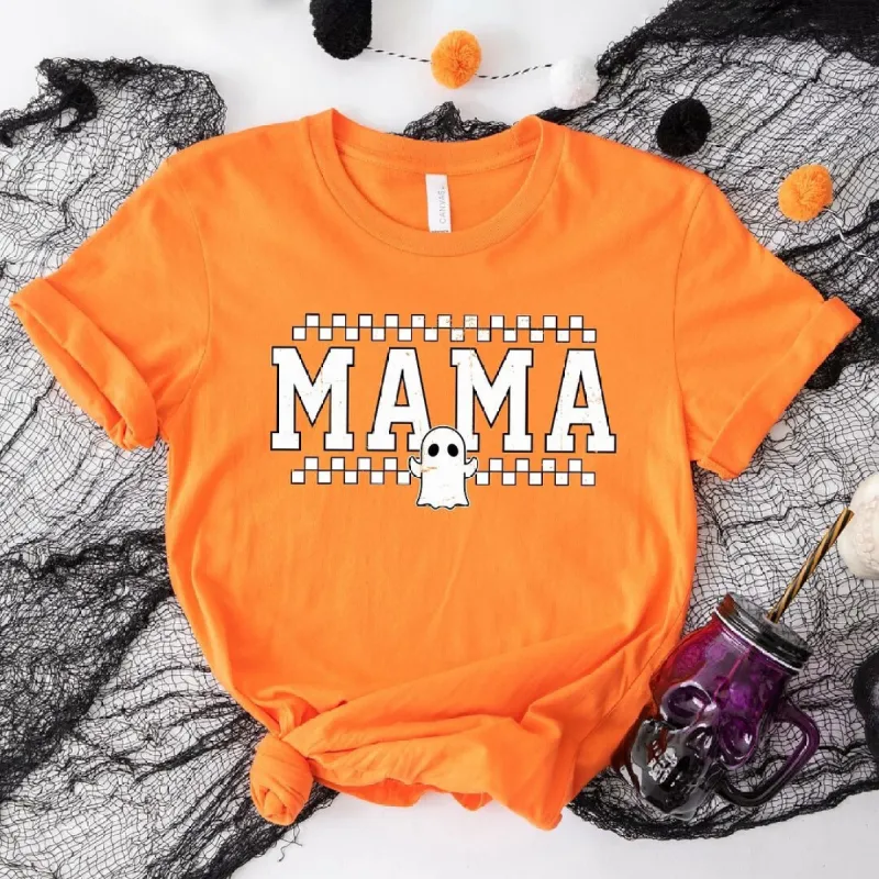 Mama Ghost Checkered Short Sleeve Tee sold by Zulily