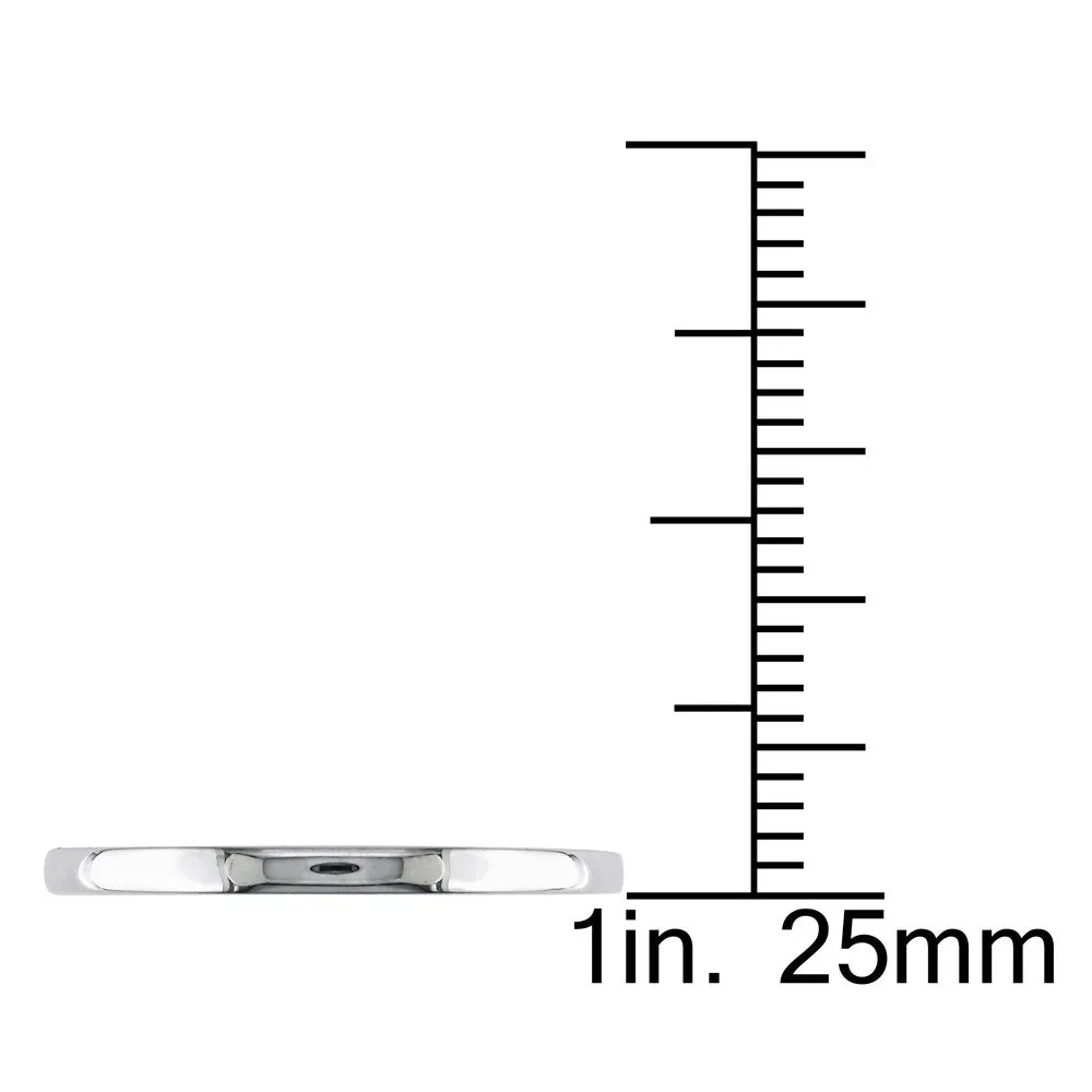 Miadora 10k White Gold High Polished Ladies Wedding Band sold by Zulily product image thumbnail 3