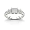 De Couer IGI Certified 1/8ct TDW Diamond Cluster Three Stone Ring - White sold by Zulily