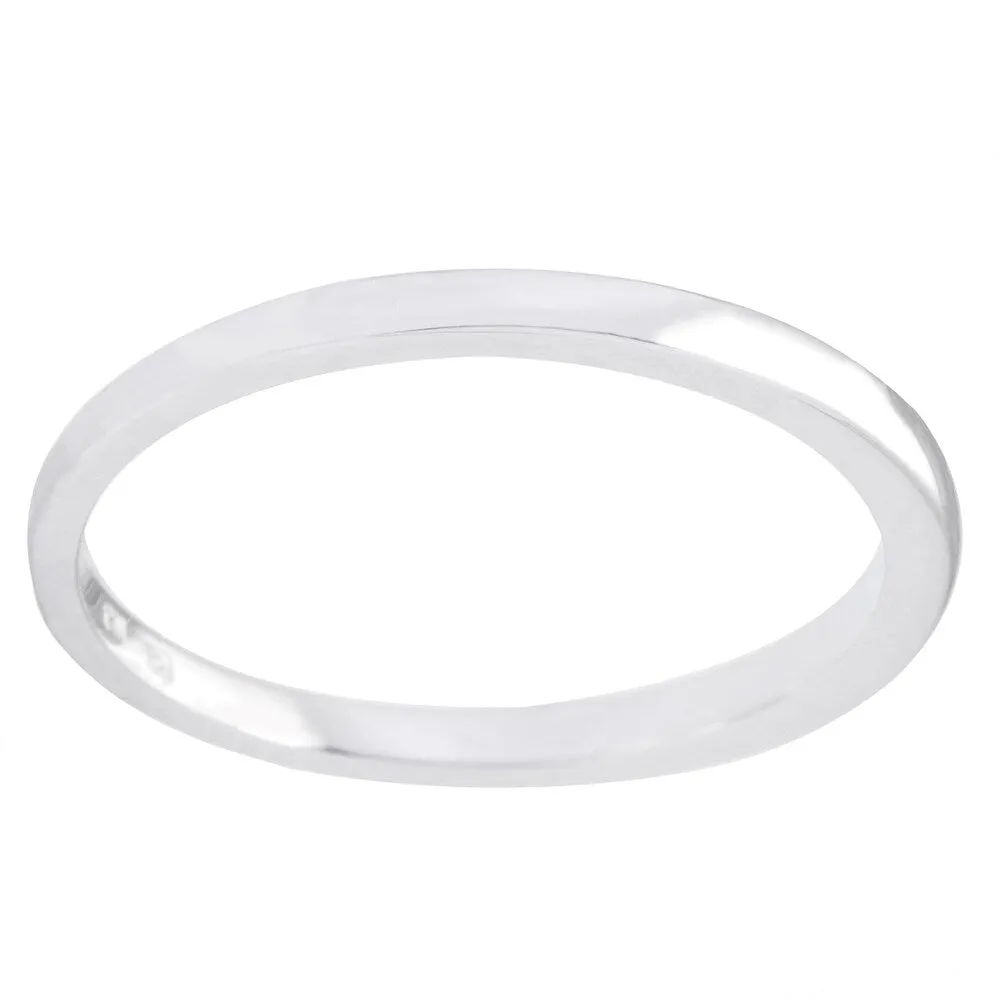 Miadora 10k White Gold High Polished Ladies Wedding Band sold by Zulily product image thumbnail 4