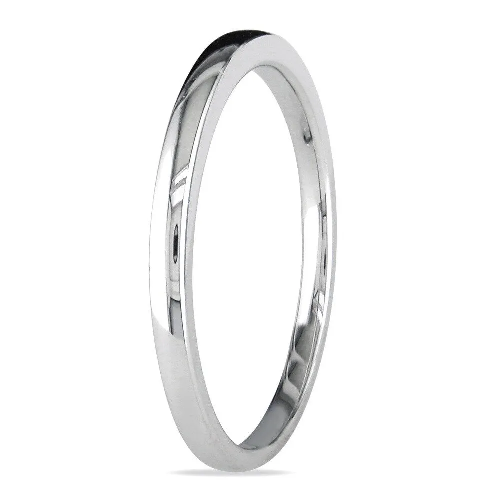 Miadora 10k White Gold High Polished Ladies Wedding Band sold by Zulily product image thumbnail 2