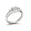 De Couer IGI Certified 1/8ct TDW Diamond Cluster Three Stone Ring - White sold by Zulily