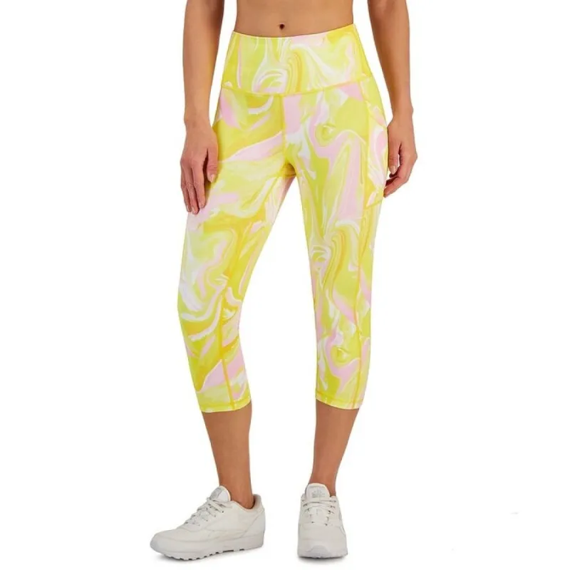 ID Ideology Women's Compression Side Pocket Cropped Leggings Yellow Size X-Large - XL sold by Zulily