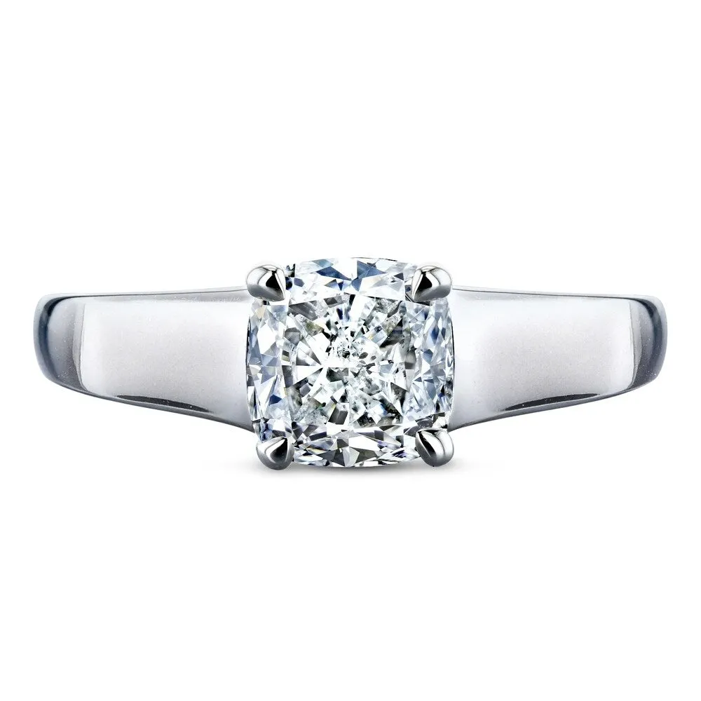 Annello by Kobelli 14k White Gold 1 Carat Solitaire Cushion Diamond Engagement Ring sold by Zulily product image thumbnail 5