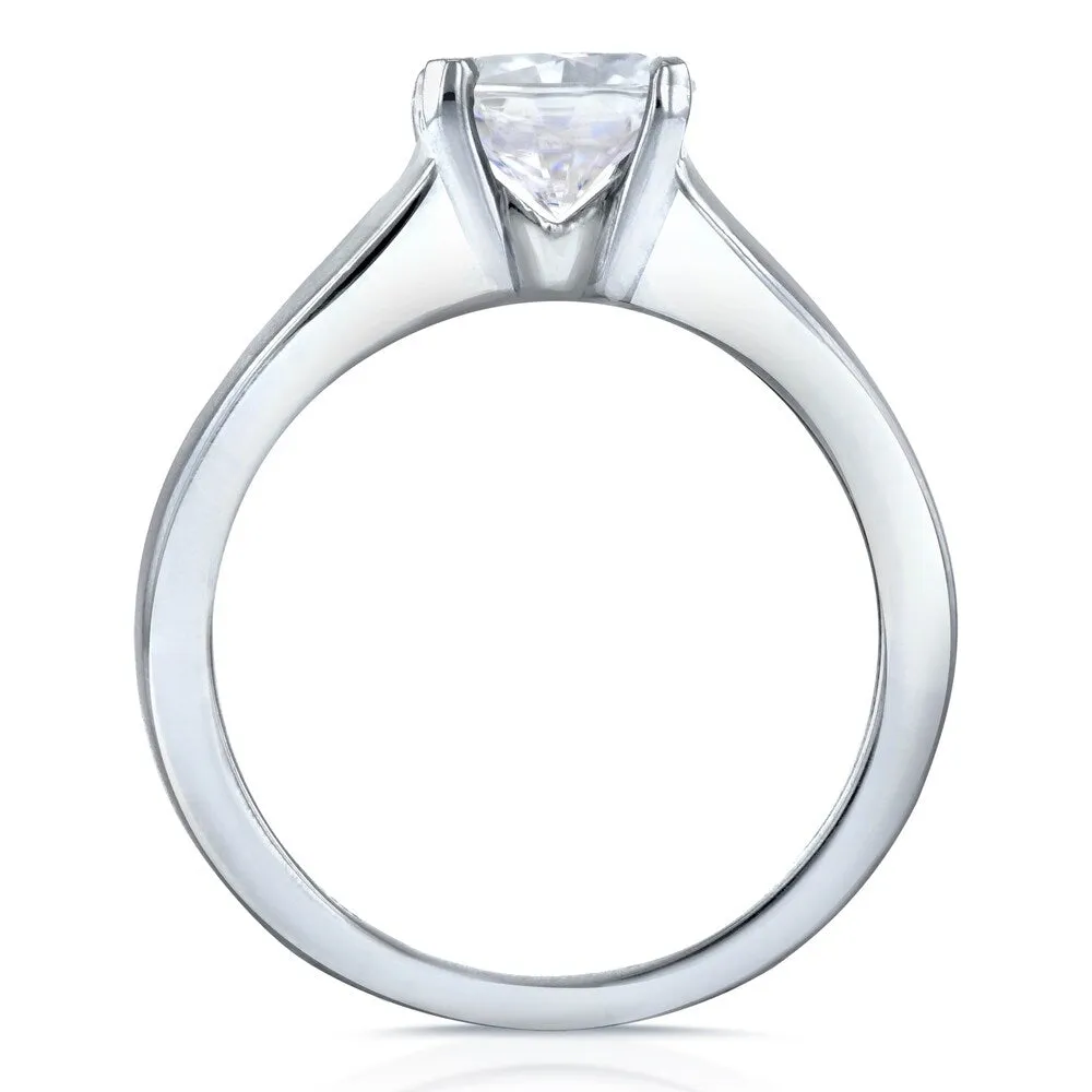 Annello by Kobelli 14k White Gold 1 Carat Solitaire Cushion Diamond Engagement Ring sold by Zulily product image thumbnail 4