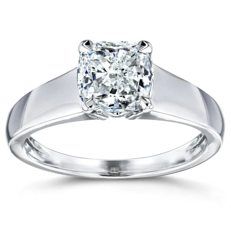 Annello by Kobelli 14k White Gold 1 Carat Solitaire Cushion Diamond Engagement Ring sold by Zulily