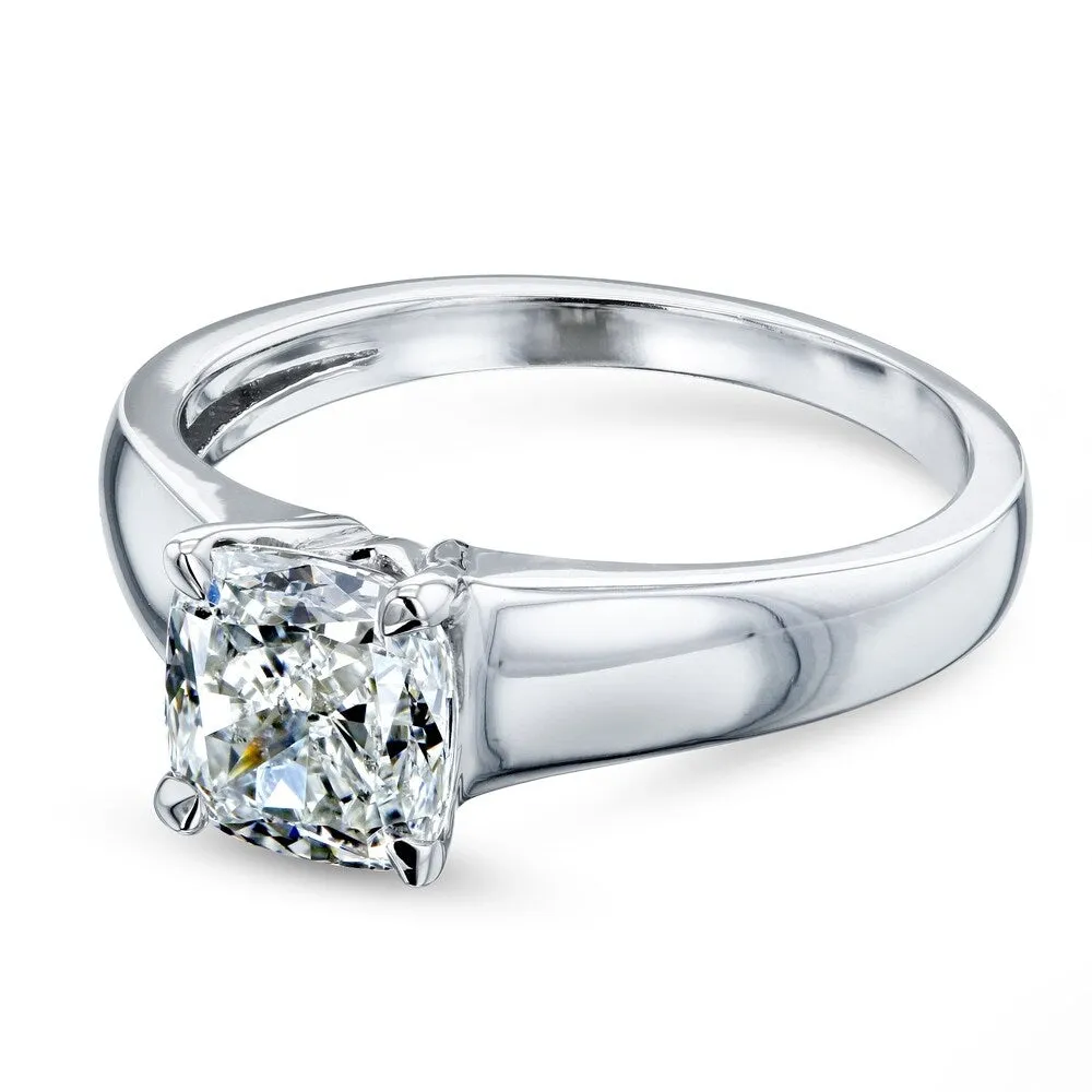 Annello by Kobelli 14k White Gold 1 Carat Solitaire Cushion Diamond Engagement Ring sold by Zulily product image thumbnail 2
