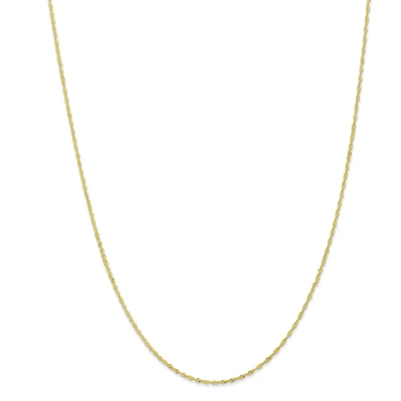 Curata 10k Yellow Gold 1.1mm Solid Singapore Chain Necklace (Spring-ring) Options: 16 18 20 24 sold by Zulily