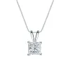 Auriya Platinum 0.90ctw Princess Solitaire Lab Grown Diamond Necklace 4-Prong Basket (F-G VS) - 0.90 sold by Zulily