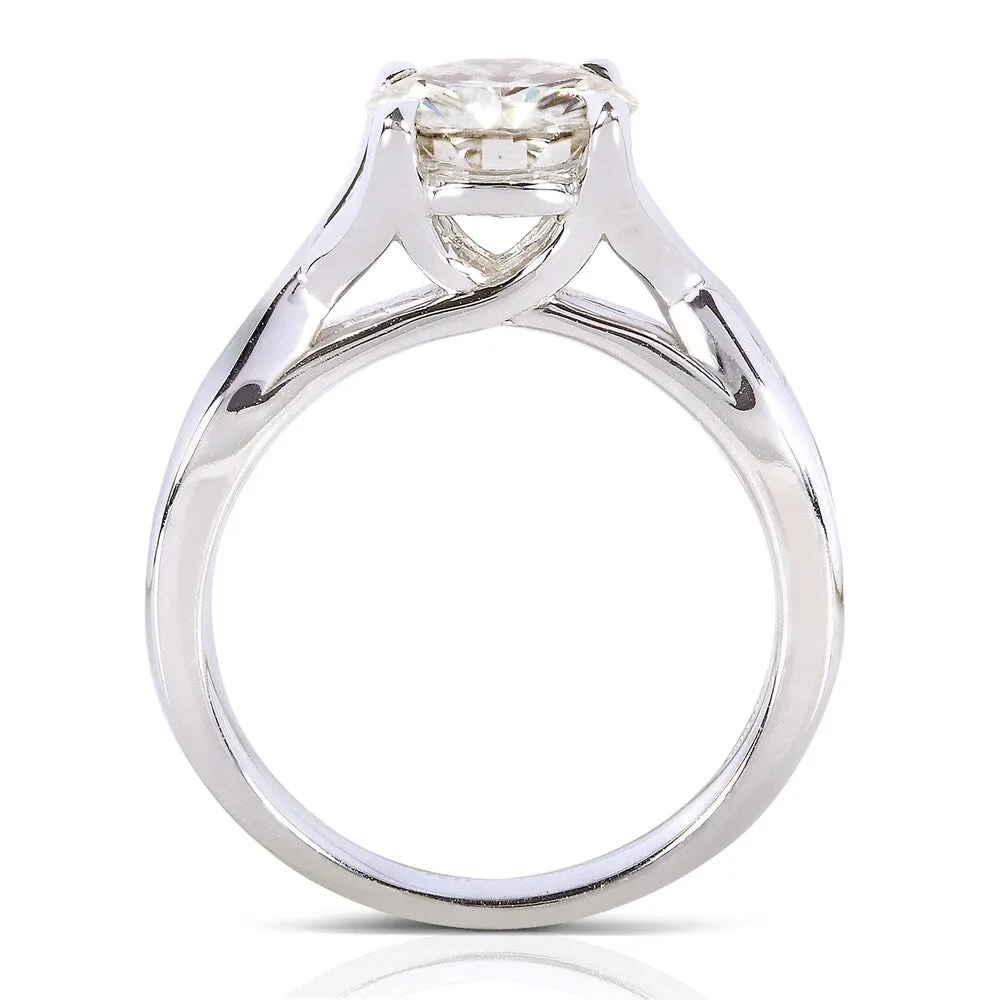 Annello by Kobelli 14k White Gold 1 1/5ct TDW Round Diamond Engagement Ring sold by Zulily product image thumbnail 4