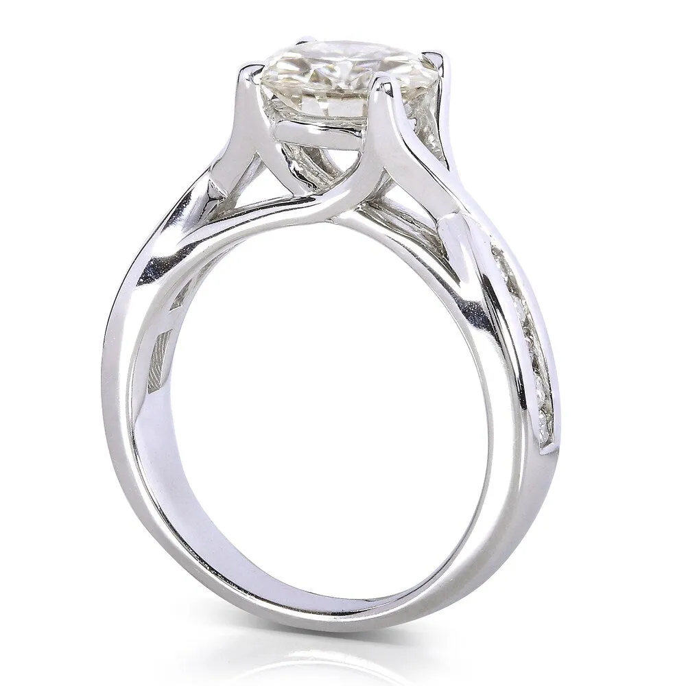 Annello by Kobelli 14k White Gold 1 1/5ct TDW Round Diamond Engagement Ring sold by Zulily product image thumbnail 5
