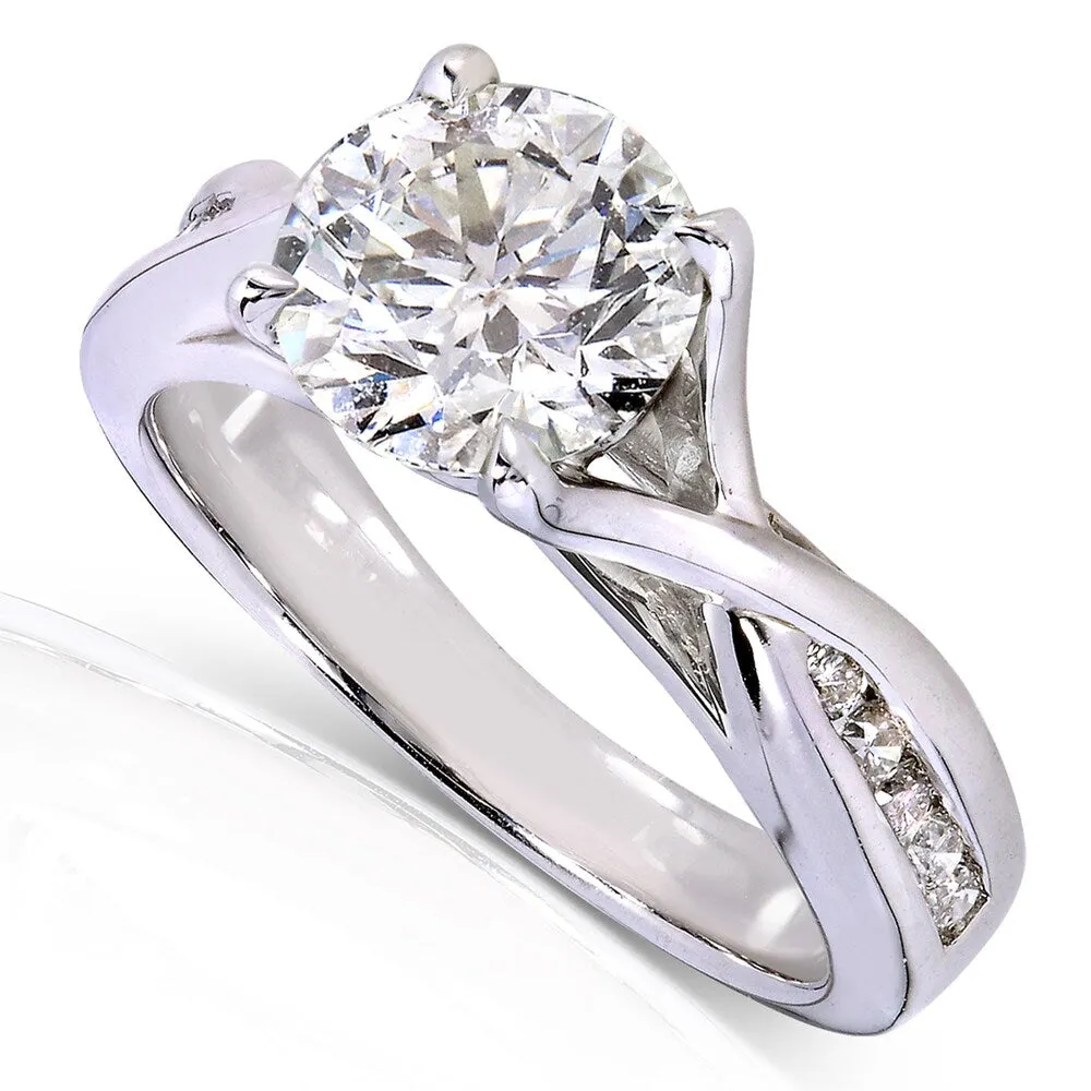 Annello by Kobelli 14k White Gold 1 1/5ct TDW Round Diamond Engagement Ring sold by Zulily product image thumbnail 2