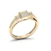 De Couer 1/8ct TDW Diamond Cluster Three Stone Ring - Yellow sold by Zulily