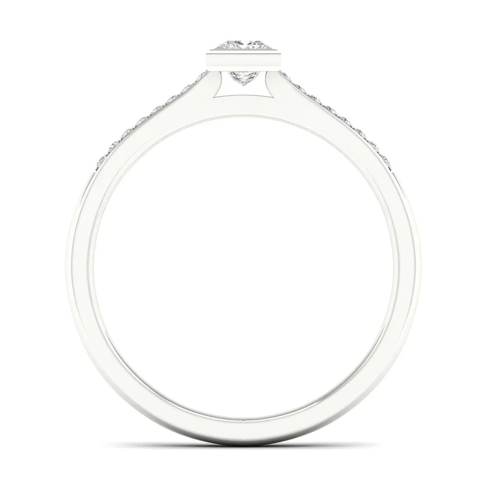 De Couer 10k Gold 1/4ct TDW Diamond Classic Engagement Ring sold by Zulily product image thumbnail 3