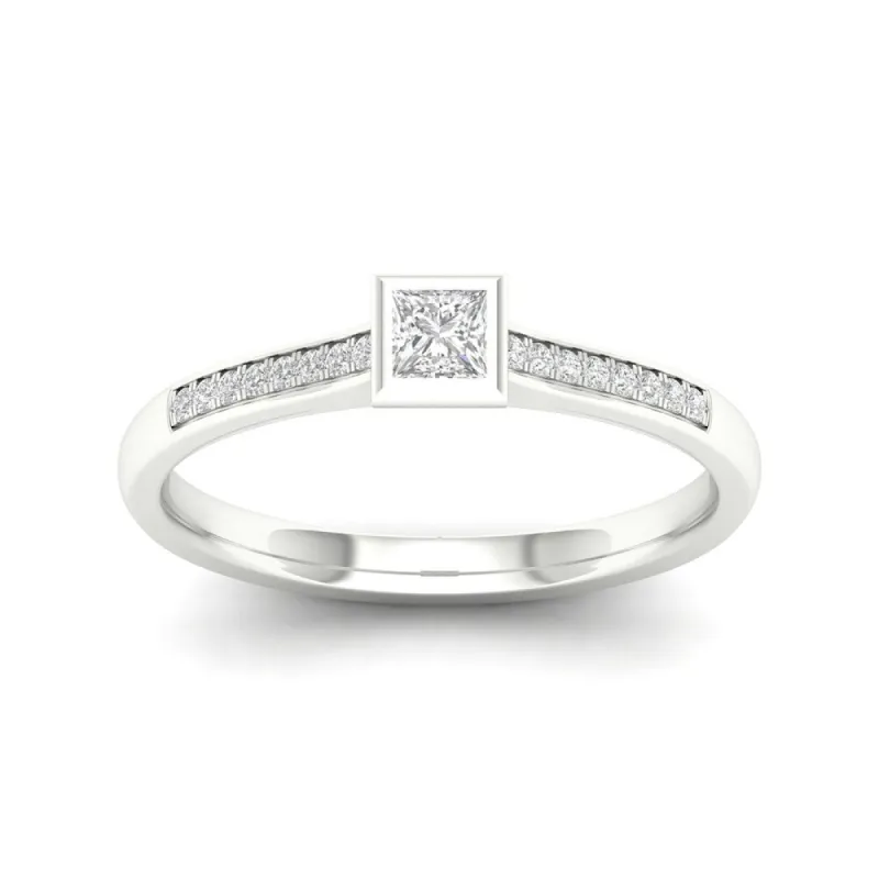 De Couer 10k Gold 1/4ct TDW Diamond Classic Engagement Ring sold by Zulily