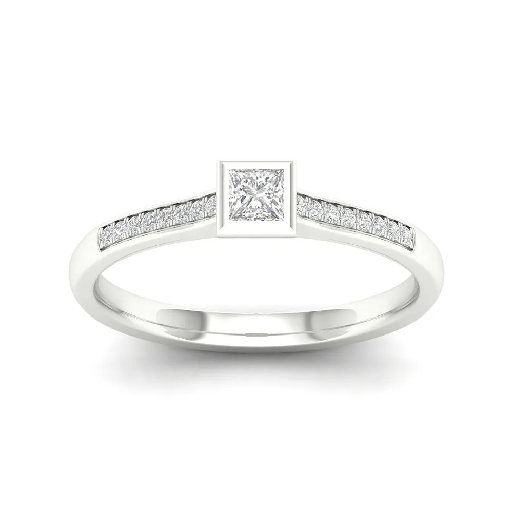 De Couer 10k Gold 1/4ct TDW Diamond Classic Engagement Ring sold by Zulily