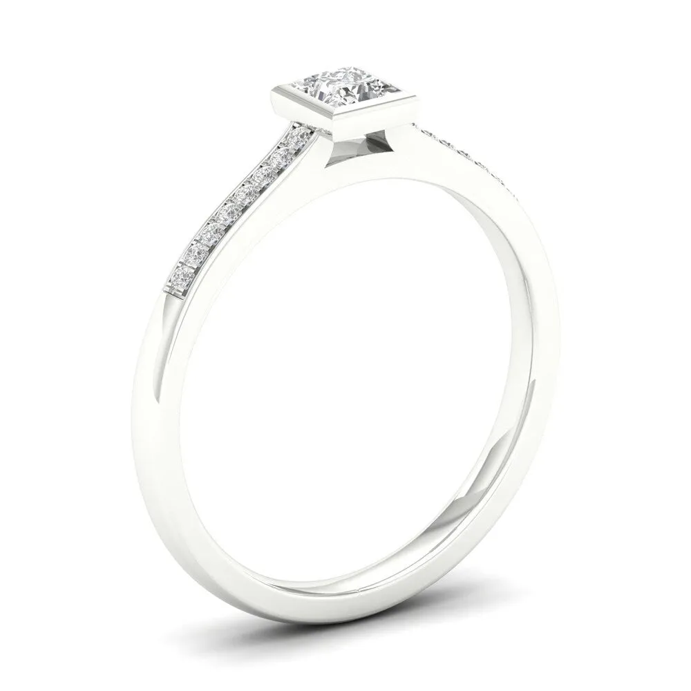 De Couer 10k Gold 1/4ct TDW Diamond Classic Engagement Ring sold by Zulily product image thumbnail 2