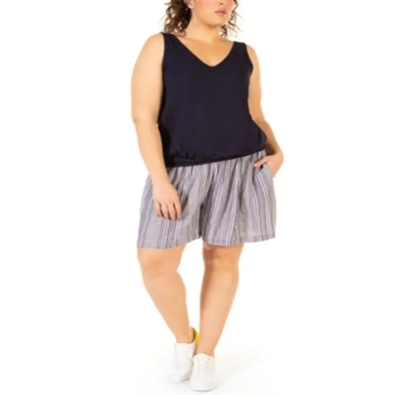 Black Tape Women's Banded Hem Tank Top Blue Size 0X sold by Zulily