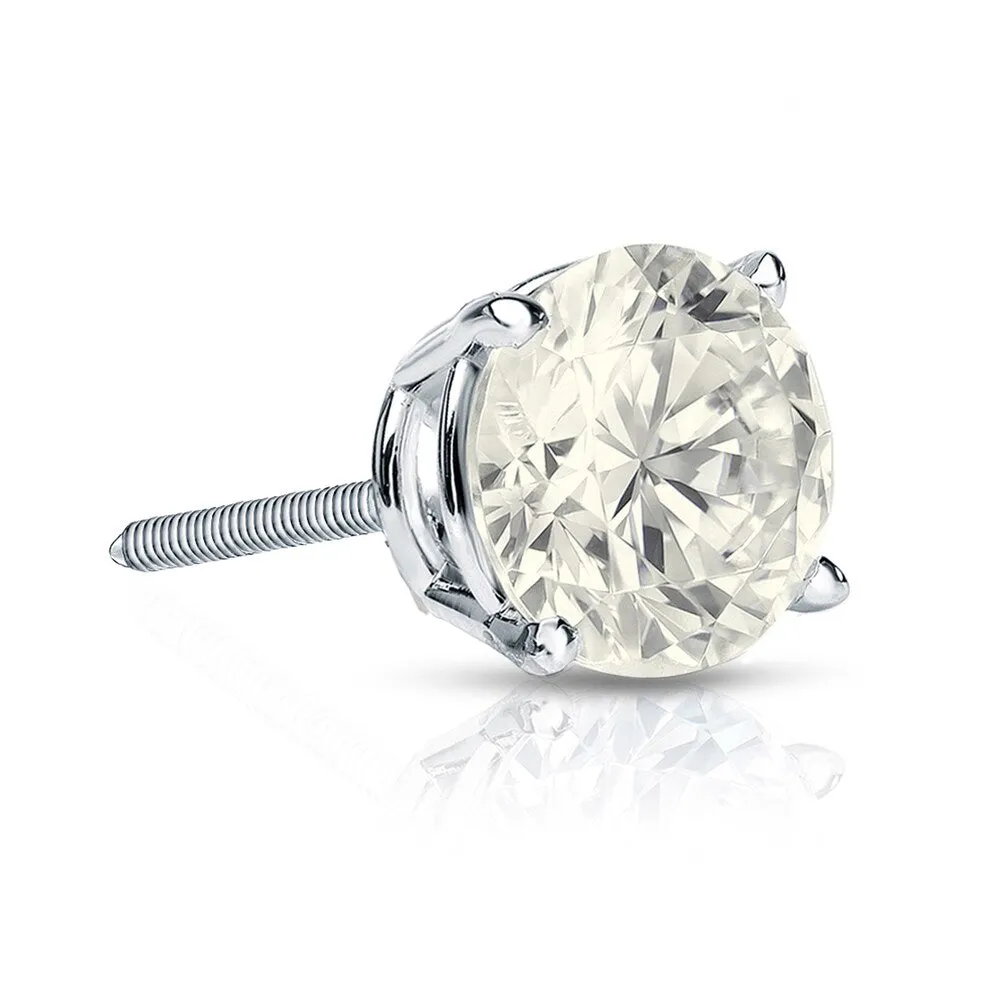 Auriya 14k Gold 1ct TDW Round SINGLE STUD (1) Diamond Earring sold by Zulily product image thumbnail 2