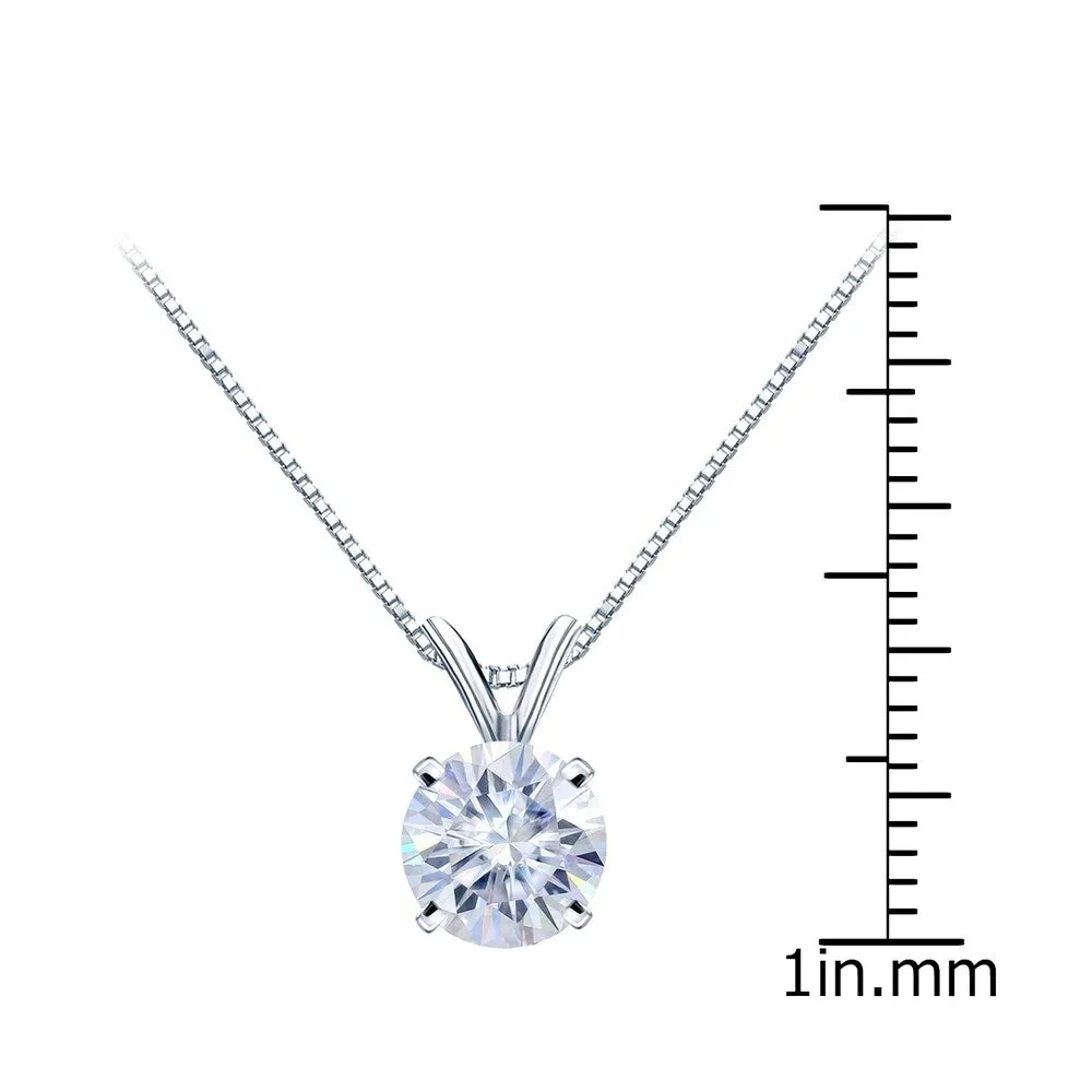 Auriya Platinum 1ctw Round Solitaire Moissanite Necklace - 6.5 mm - 6.5 mm sold by Zulily product image thumbnail 3