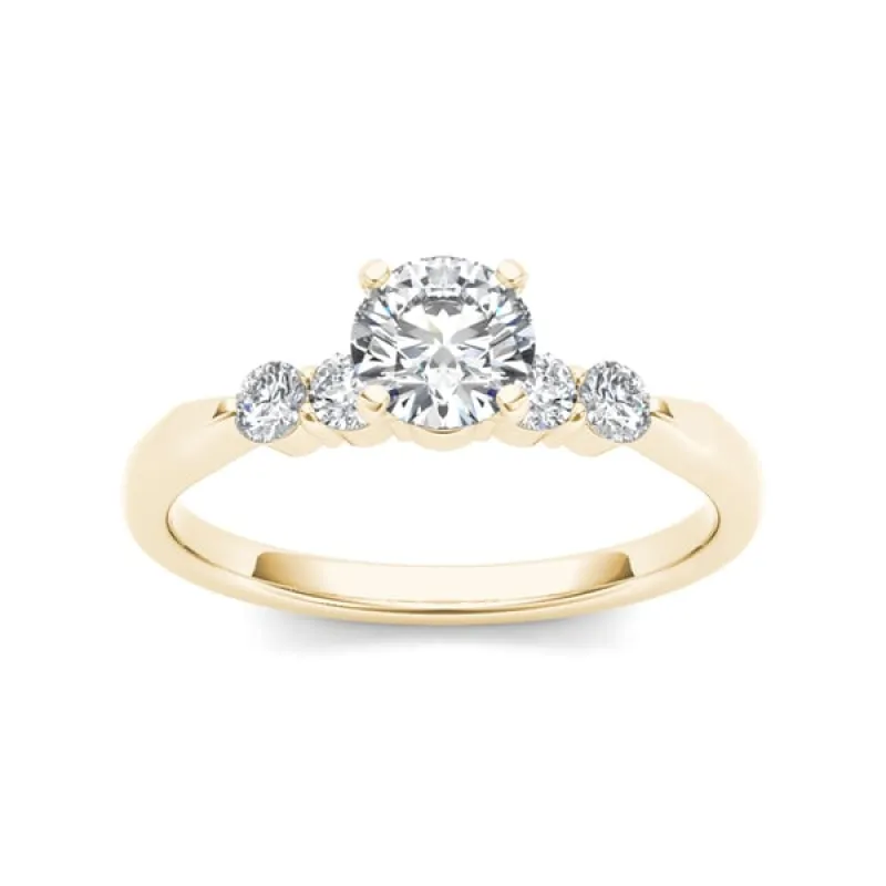 De Couer 14k Yellow Gold 1/2ct TDW Princess-cut Diamond Classic Engagement Ring sold by Zulily
