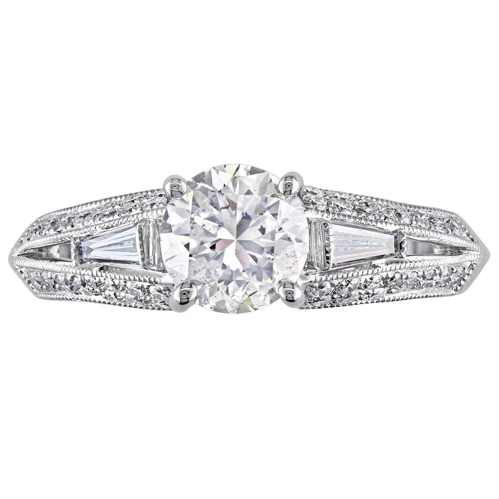 Miadora Signature Collection 14k White Gold 1 1/2ct TDW Taper Baguette Diamond Ring sold by Zulily product image thumbnail 3