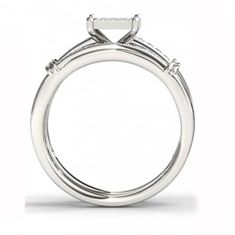 De Couer S925 Sterling Silver 1/5ct TDW Diamond Wedding Ring Set - White H-I - White H-I sold by Zulily product image thumbnail 3