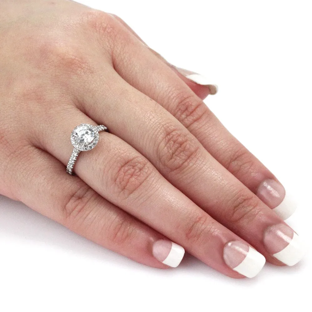 Auriya 14k Gold 1 3/4ctw Round Halo Diamond Engagement Ring Certified sold by Zulily product image thumbnail 5